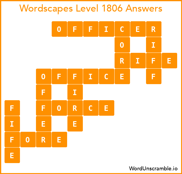 Wordscapes Level 1806 Answers