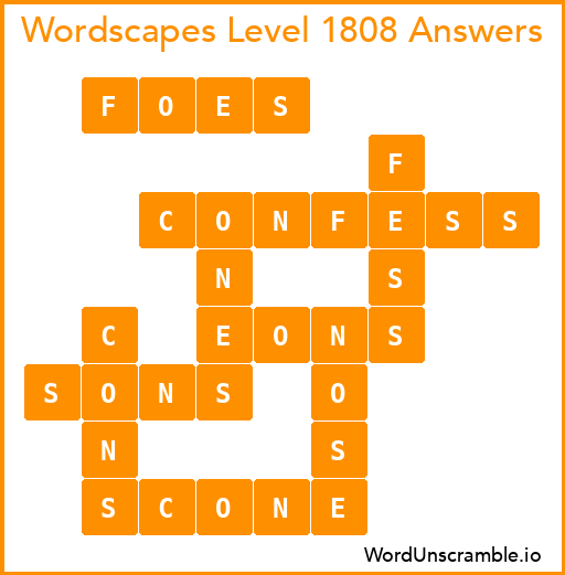 Wordscapes Level 1808 Answers