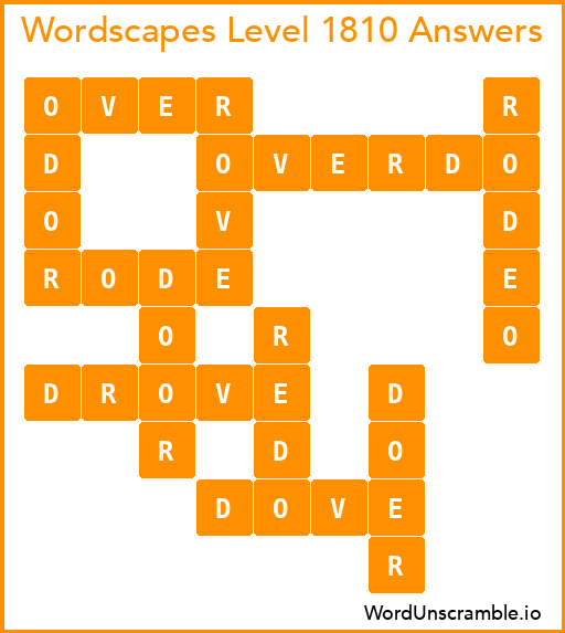 Wordscapes Level 1810 Answers