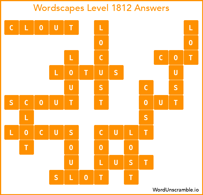Wordscapes Level 1812 Answers