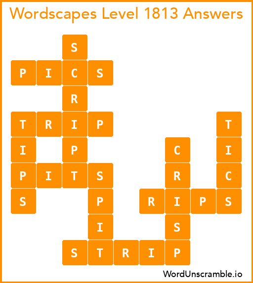 Wordscapes Level 1813 Answers