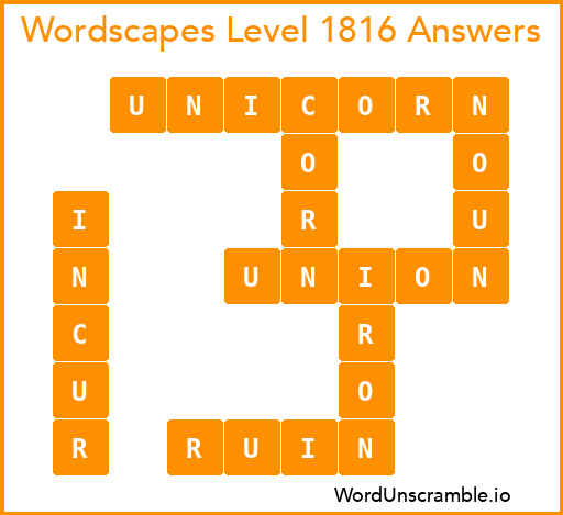 Wordscapes Level 1816 Answers