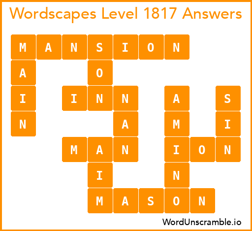 Wordscapes Level 1817 Answers