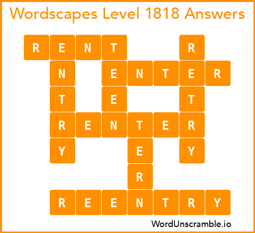 Wordscapes Level 1818 Answers