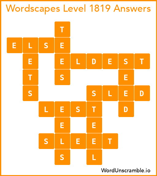 Wordscapes Level 1819 Answers