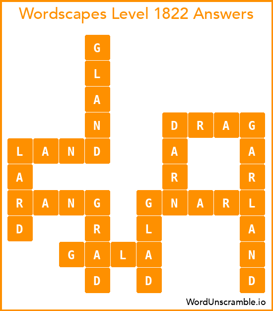 Wordscapes Level 1822 Answers