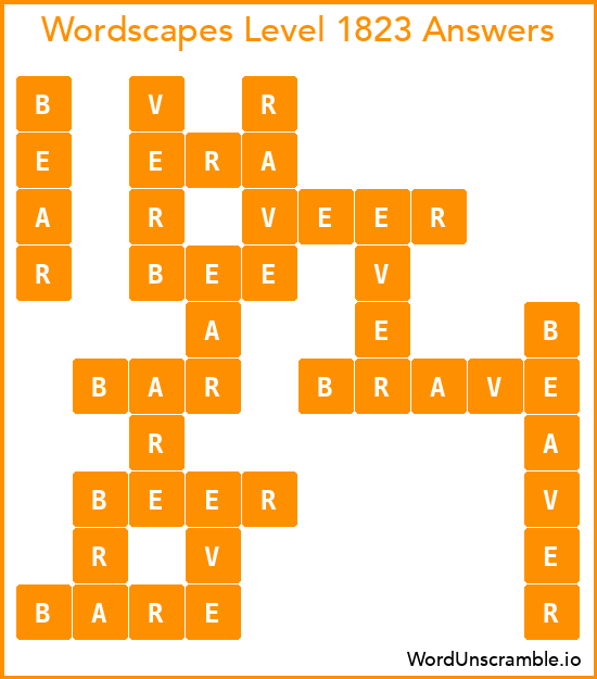 Wordscapes Level 1823 Answers