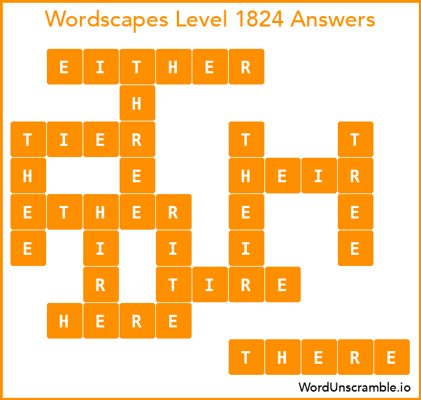 Wordscapes Level 1824 Answers