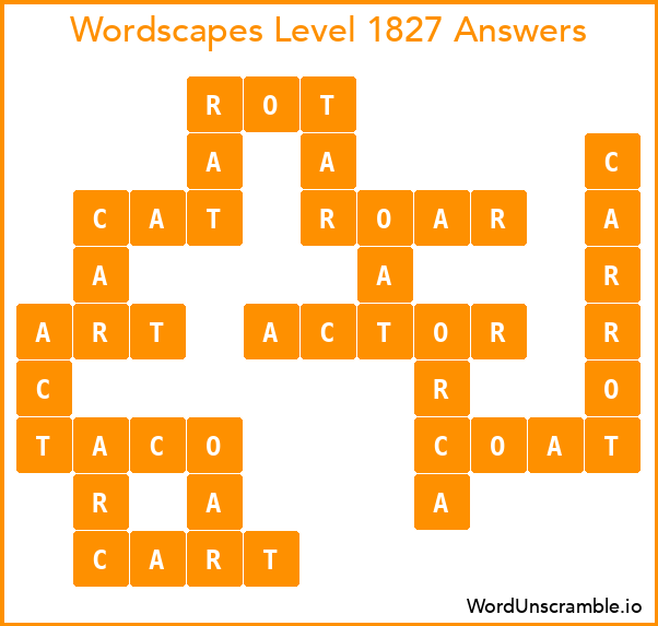 Wordscapes Level 1827 Answers