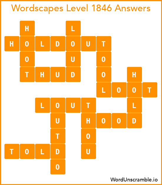 Wordscapes Level 1846 Answers