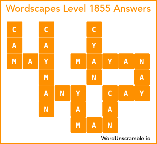 Wordscapes Level 1855 Answers