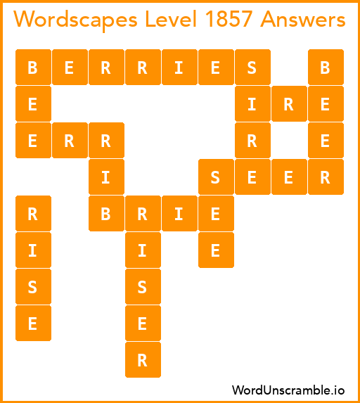 Wordscapes Level 1857 Answers