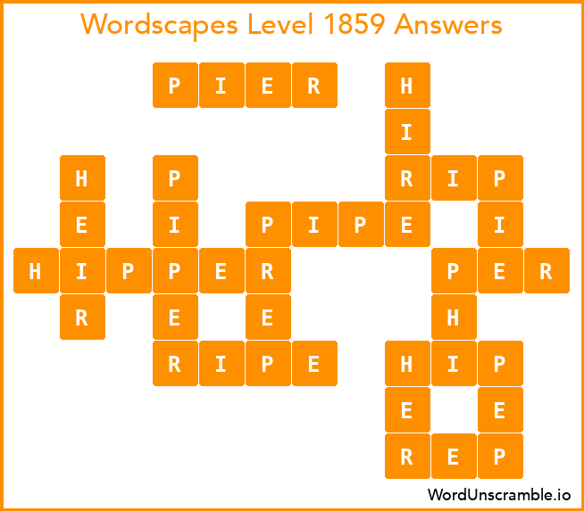 Wordscapes Level 1859 Answers