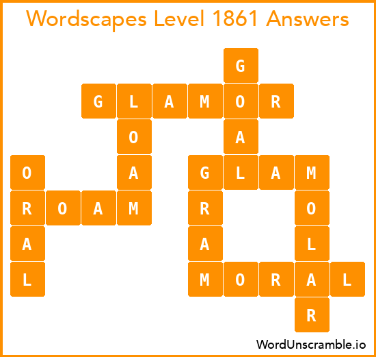 Wordscapes Level 1861 Answers