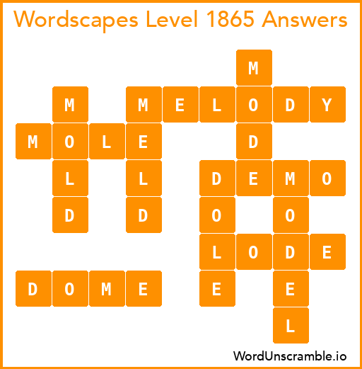 Wordscapes Level 1865 Answers