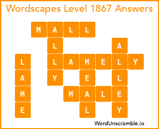 Wordscapes Level 1867 Answers