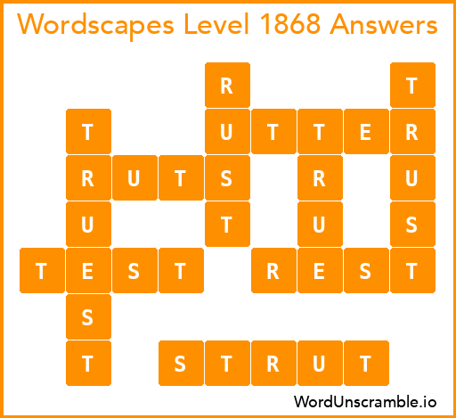 Wordscapes Level 1868 Answers