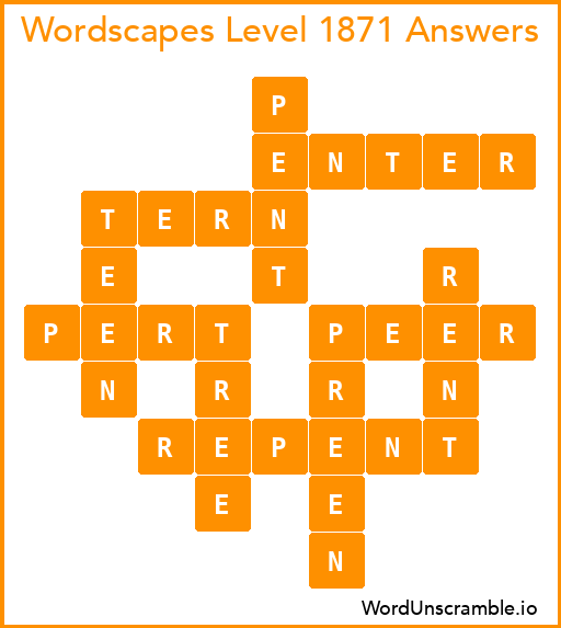 Wordscapes Level 1871 Answers