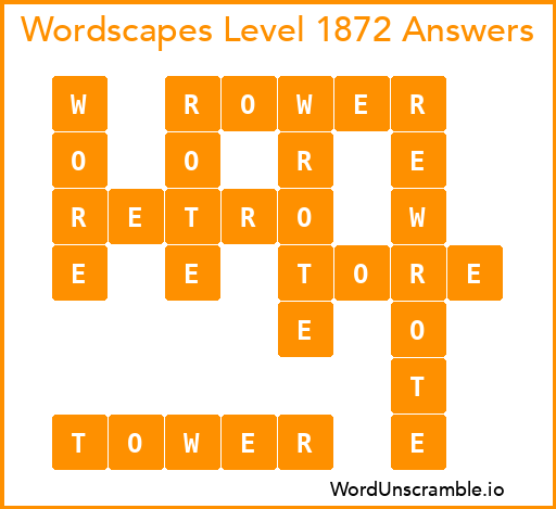 Wordscapes Level 1872 Answers