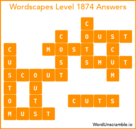 Wordscapes Level 1874 Answers