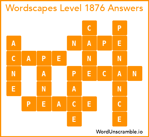 Wordscapes Level 1876 Answers