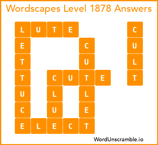 Wordscapes Level 1878 Answers