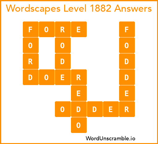 Wordscapes Level 1882 Answers