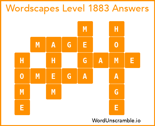 Wordscapes Level 1883 Answers