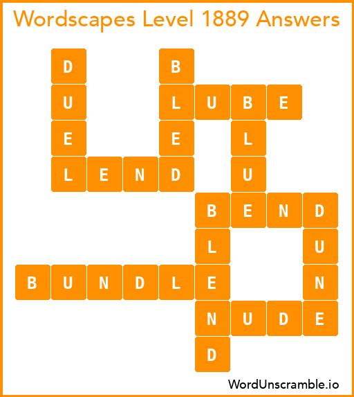 Wordscapes Level 1889 Answers