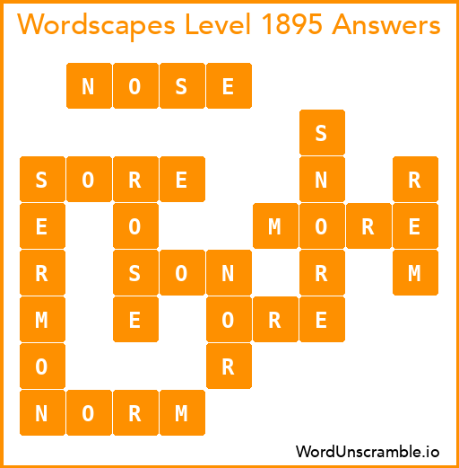 Wordscapes Level 1895 Answers