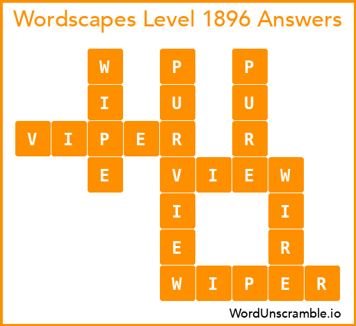 Wordscapes Level 1896 Answers