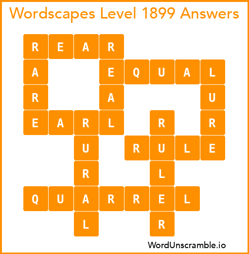 Wordscapes Level 1899 Answers