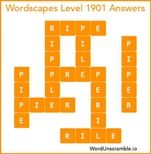 Wordscapes Level 1901 Answers