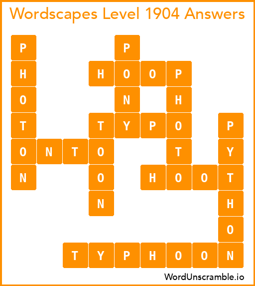 Wordscapes Level 1904 Answers