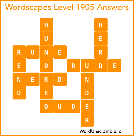 Wordscapes Level 1905 Answers