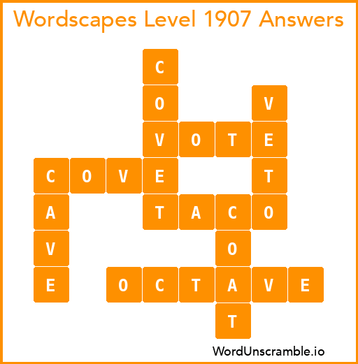 Wordscapes Level 1907 Answers