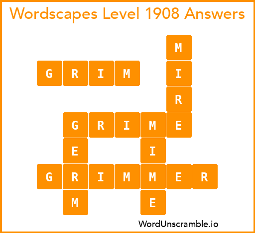 Wordscapes Level 1908 Answers