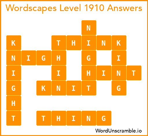 Wordscapes Level 1910 Answers