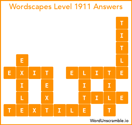 Wordscapes Level 1911 Answers