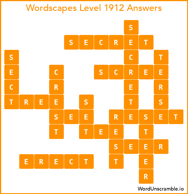 Wordscapes Level 1912 Answers