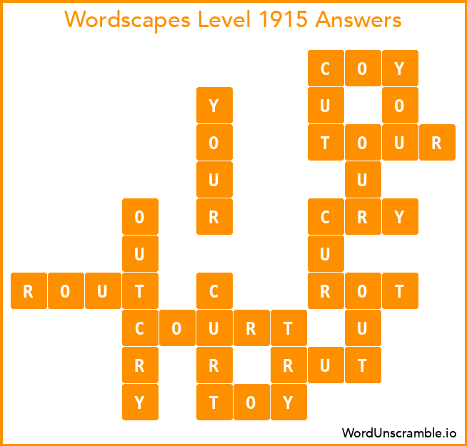 Wordscapes Level 1915 Answers