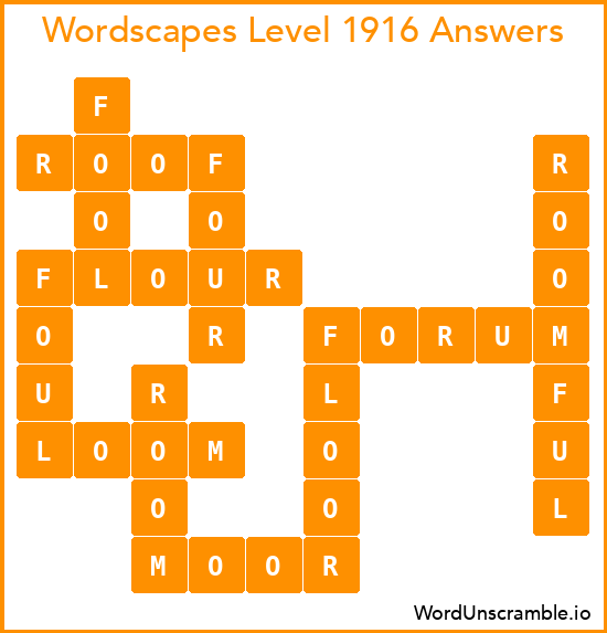 Wordscapes Level 1916 Answers