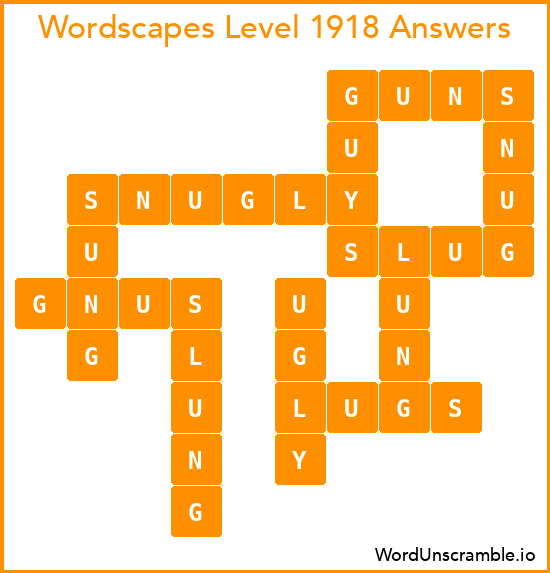 Wordscapes Level 1918 Answers