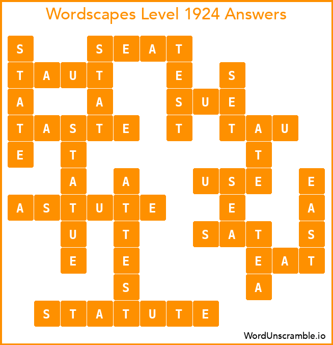 Wordscapes Level 1924 Answers