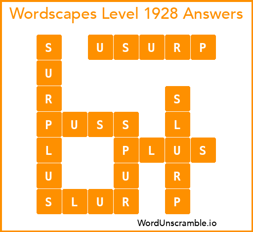 Wordscapes Level 1928 Answers