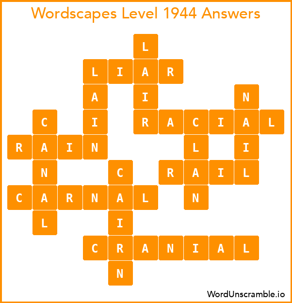 Wordscapes Level 1944 Answers