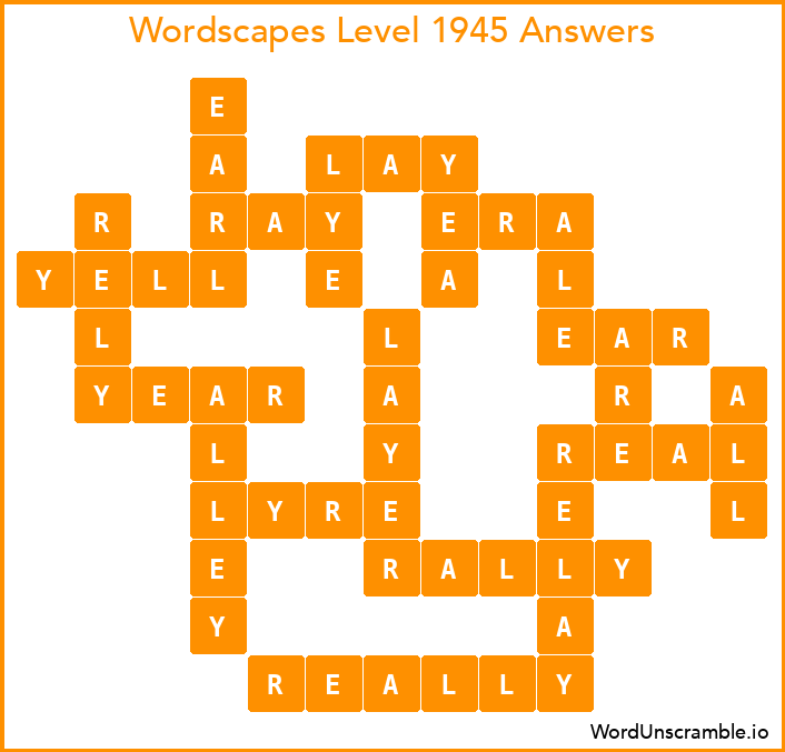 Wordscapes Level 1945 Answers