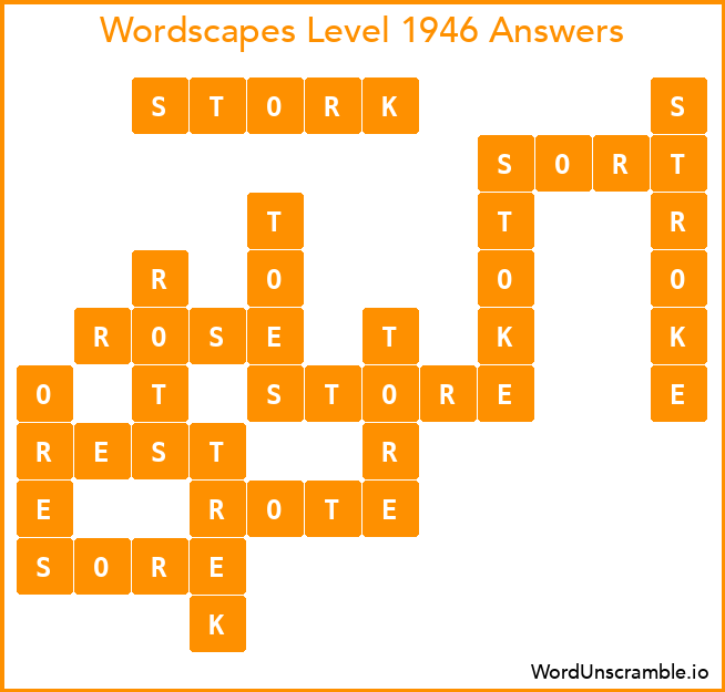 Wordscapes Level 1946 Answers