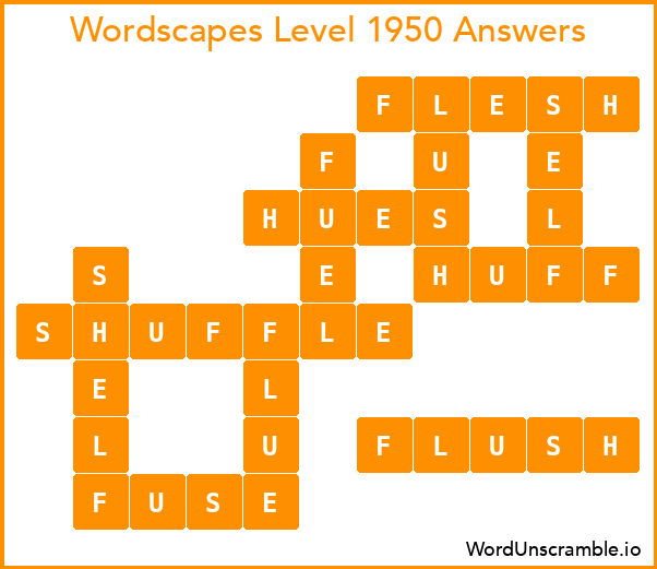 Wordscapes Level 1950 Answers