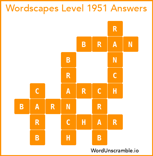 Wordscapes Level 1951 Answers